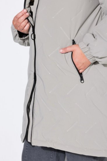 Ulla Popken 849552 Manteau matelassé Gris - Manteaux - Manteaux grande taille pour femme
