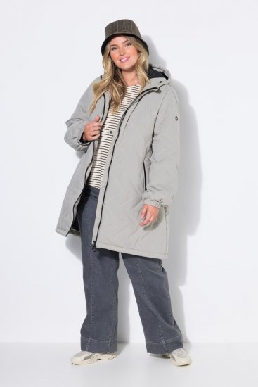 Ulla Popken 849552 Manteau matelassé Gris - Manteaux - Manteaux grande taille pour femme