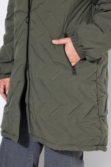Ulla Popken 849552 Manteau matelassé Vert olive - Manteaux - Manteaux grande taille pour femme