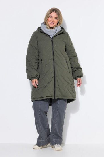 Ulla Popken 849552 Manteau matelassé Vert olive - Manteaux - Manteaux grande taille pour femme