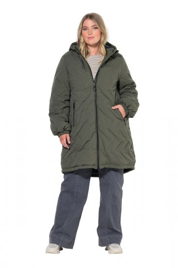 Ulla Popken 849552 Manteau matelassé Vert olive - Manteaux - Manteaux grande taille pour femme