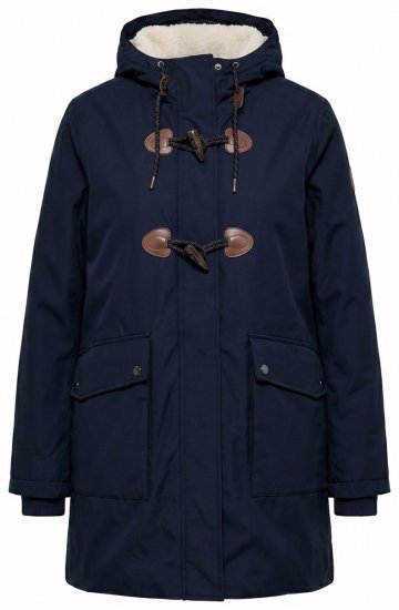Ulla Popken 849619 Veste HYPRAR imperméable doublée teddy Bleu marine - Vestes - Vestes grande taille pour femme