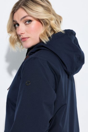 Ulla Popken 849619 Veste HYPRAR imperméable doublée teddy Bleu marine - Vestes - Vestes grande taille pour femme