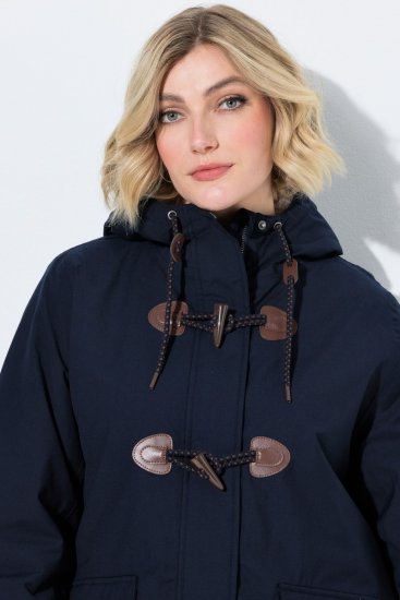 Ulla Popken 849619 Veste HYPRAR imperméable doublée teddy Bleu marine - Vestes - Vestes grande taille pour femme