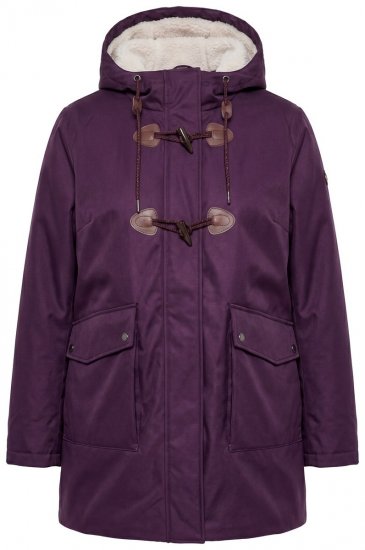 Ulla Popken 849619 Veste de pluie Violet foncé - Vestes - Vestes grande taille pour femme