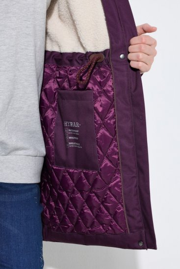 Ulla Popken 849619 Veste de pluie Violet foncé - Vestes - Vestes grande taille pour femme