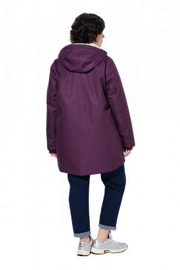 Ulla Popken 849619 Veste de pluie Violet foncé - Vestes - Vestes grande taille pour femme
