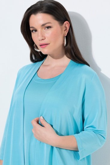 Ulla Popken 849620 Veste Bleu - Vestes - Vestes grande taille pour femme