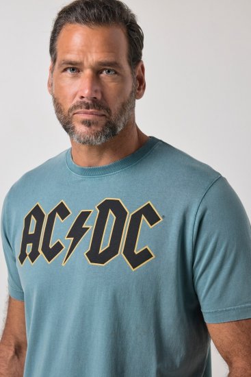 JP1880 849790 AC/DC Classic Logo T-shirt Bleu turquoise - T-shirts de groupes - T-shirts de groupes de musique