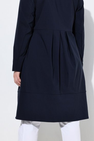 Ulla Popken 849803 Manteau stretch à col haut Bleu marine - Manteaux - Manteaux grande taille pour femme