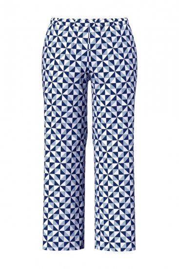 Ulla Popken 849850 Pyjama à carreaux Bleu clair - Pyjamas/vêtements de détente - 
