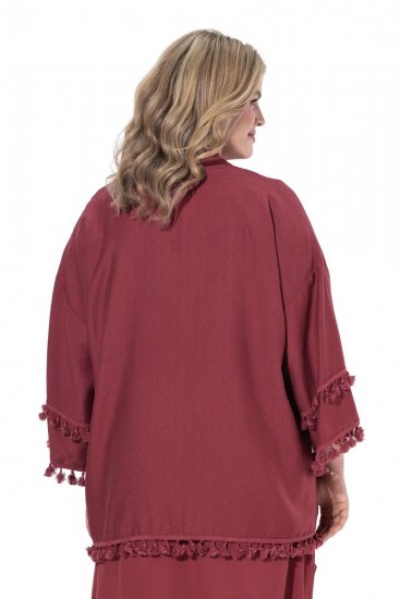 Ulla Popken 849860 Kimono Rouge rouille - Cardigans - Gilets grande taille pour femme