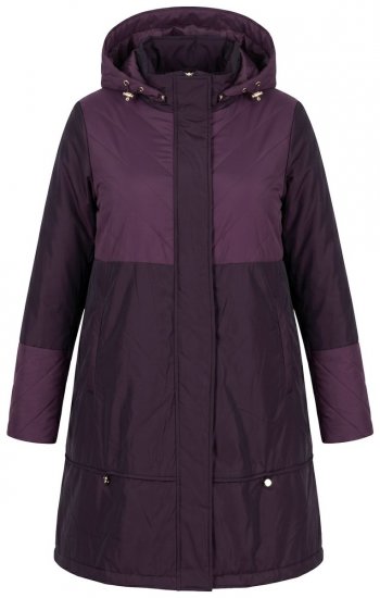 Ulla Popken 849908 Veste de pluie Bordeaux - Vestes - Vestes grande taille pour femme