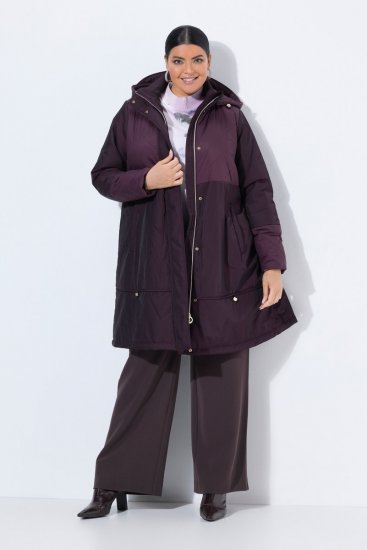 Ulla Popken 849908 Veste de pluie Bordeaux - Vestes - Vestes grande taille pour femme