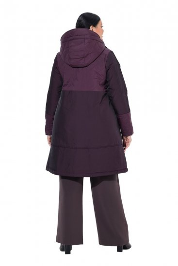 Ulla Popken 849908 Veste de pluie Bordeaux - Vestes - Vestes grande taille pour femme