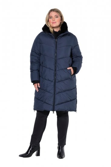 Ulla Popken 850041 Manteau matelassé Bleu marine - Manteaux - Manteaux grande taille pour femme