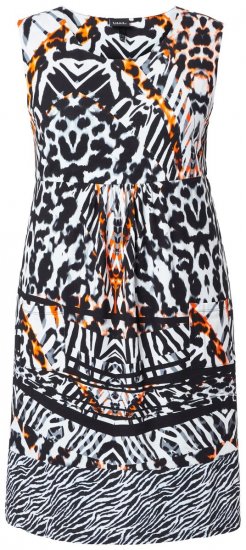Ulla Popken 850175 Robe en jersey sans manches à poches Noir - Robes d'été - Robes légères d'été en grande taille