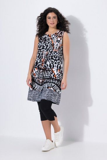 Ulla Popken 850175 Robe en jersey sans manches à poches Noir - Robes d'été - Robes légères d'été en grande taille