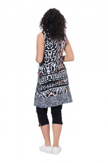 Ulla Popken 850175 Robe en jersey sans manches à poches Noir - Robes d'été - Robes légères d'été en grande taille