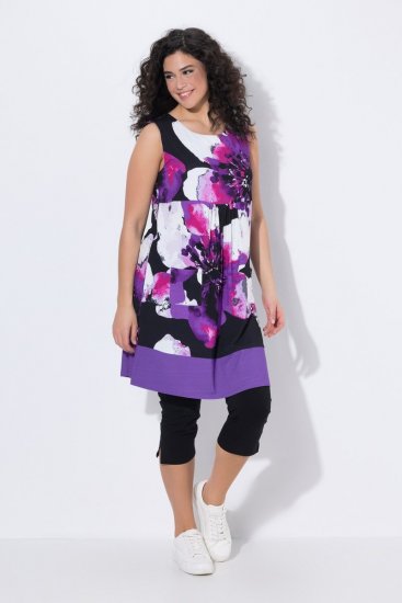 Ulla Popken 850175 Robe en jersey sans manches à poches Lilas - Robes en jersey - 
