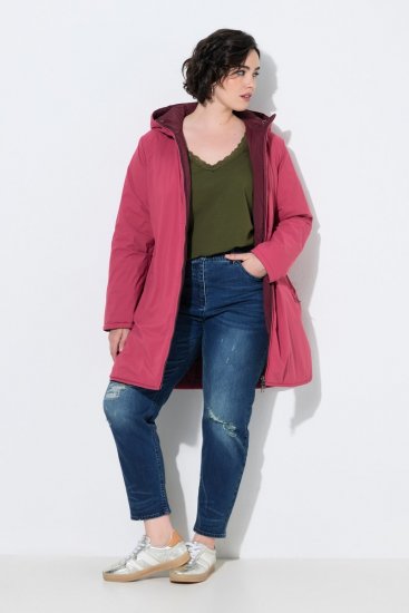 Ulla Popken 850361 Veste technique réversible HYPRAR Rose clair - Vestes - Vestes grande taille pour femme