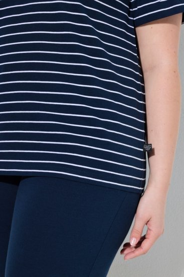 Ulla Popken 850403 Pyjama à fleurs Bleu marine - Pyjamas/vêtements de détente - 