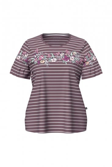 Ulla Popken 850403 Pyjama à fleurs Marron - Pyjamas/vêtements de détente - 