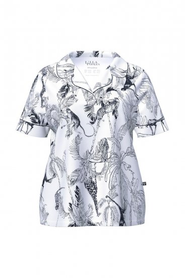 Ulla Popken 850441 Pyjama à motifs Blanc cassé - Pyjamas/vêtements de détente - 