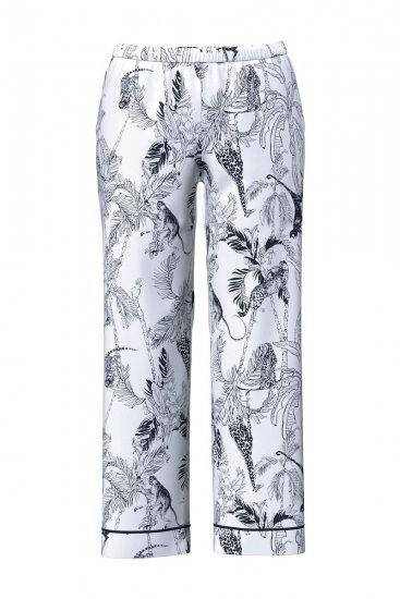 Ulla Popken 850441 Pyjama à motifs Blanc cassé - Pyjamas/vêtements de détente - 