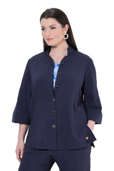 Ulla Popken 850615 Veste Bleu marine - Vestes - Vestes grande taille pour femme