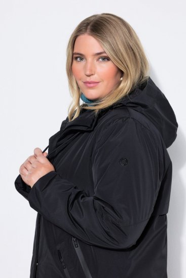 Ulla Popken 850774 Manteau technique Noir - Manteaux - Manteaux grande taille pour femme