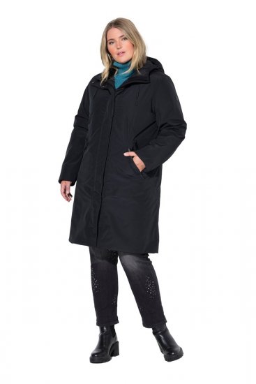 Ulla Popken 850774 Manteau technique Noir - Manteaux - Manteaux grande taille pour femme