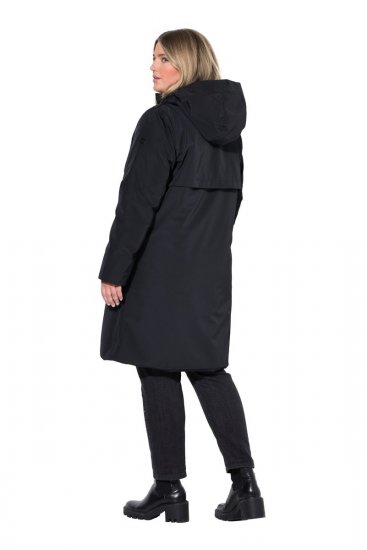 Ulla Popken 850774 Manteau technique Noir - Manteaux - Manteaux grande taille pour femme