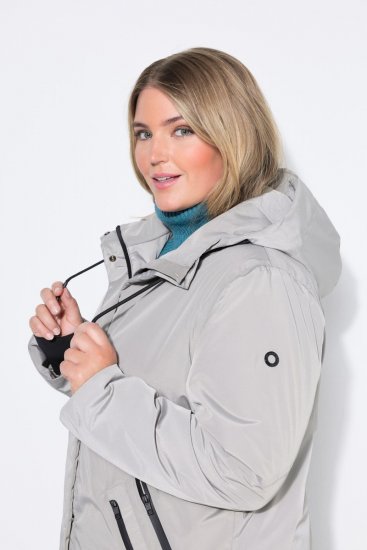 Ulla Popken 850774 Manteau technique Gris - Manteaux - Manteaux grande taille pour femme