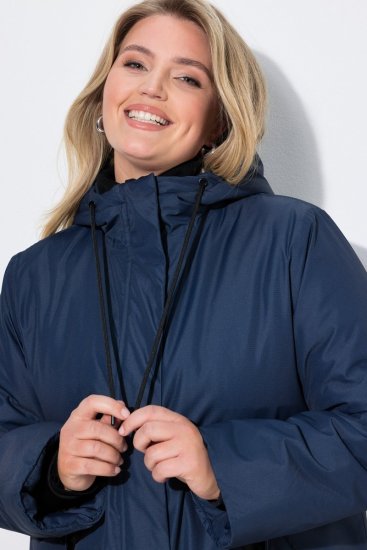Ulla Popken 850794 Manteau technique Bleu marine - Manteaux - Manteaux grande taille pour femme