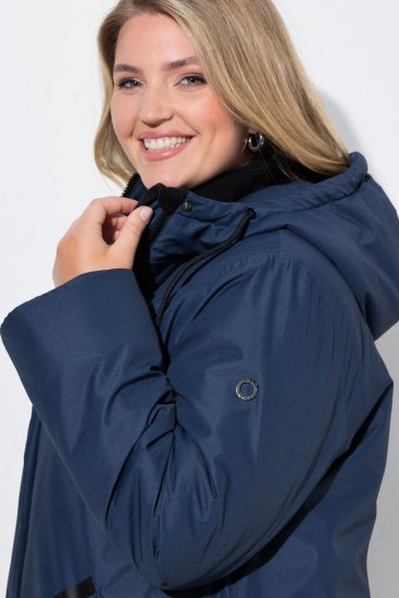 Ulla Popken 850794 Manteau technique Bleu marine - Manteaux - Manteaux grande taille pour femme