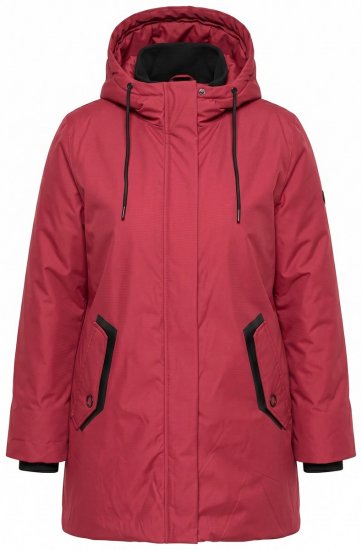 Ulla Popken 850794 Manteau technique Rouge - Manteaux - Manteaux grande taille pour femme