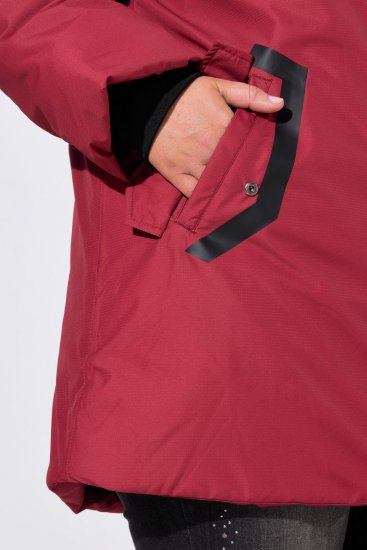 Ulla Popken 850794 Manteau technique Rouge - Manteaux - Manteaux grande taille pour femme