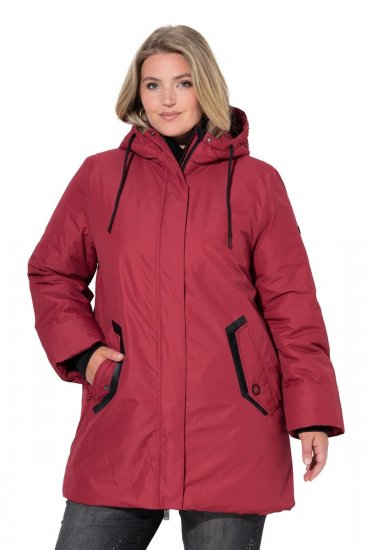 Ulla Popken 850794 Manteau technique Rouge - Manteaux - Manteaux grande taille pour femme