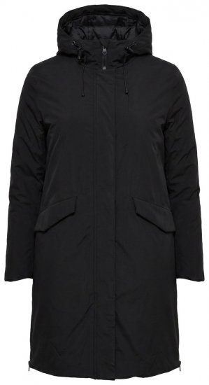 Ulla Popken 850806 Manteau technique Noir - Manteaux - Manteaux grande taille pour femme