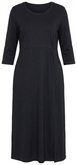 Ulla Popken 850910 Robe longue à manches 3/4 Noir - Robes maxi - Robes longues pour femmes rondes