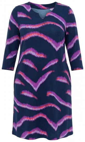 Ulla Popken 850920 Robe en jersey Bleu marine - Robes - Des robes dans toutes les tailles