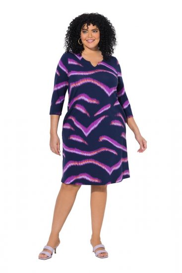 Ulla Popken 850920 Robe en jersey Bleu marine - Robes - Des robes dans toutes les tailles