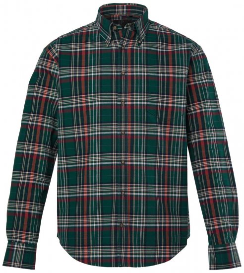 JP1880 850923 Chemise à carreaux manches longues Vert forêt TALL - TALL chemises - Chemises coupe TALL