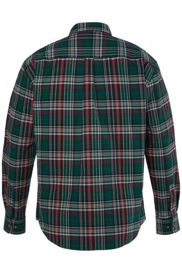 JP1880 850923 Chemise à carreaux manches longues Vert forêt TALL - TALL chemises - Chemises coupe TALL