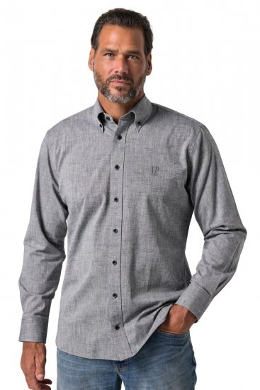 JP1880 850931 Chemise en chambray manches longues Noir TALL - TALL chemises - Chemises coupe TALL