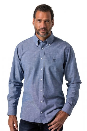 JP1880 850931 Chemise en chambray manches longues Bleu denim TALL - TALL chemises - Chemises coupe TALL