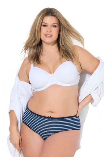 Ulla Popken 850966 Culottes à rayures lot de 5 Bleu marine - Culottes - 