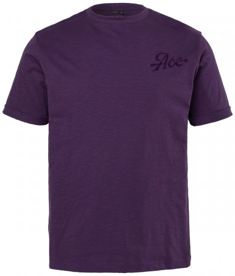 JP1880 850985 T-shirt à imprimé poitrine Violet foncé TALL - TALL T-shirts - T-Shirts Longueur Extra pour Grands Hommes