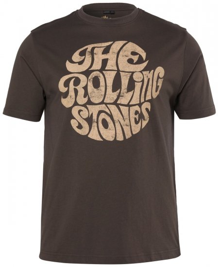 JP1880 851001 Rolling Stones Retro Logo T-shirt Noisette TALL - TALL T-shirts - T-Shirts Longueur Extra pour Grands Hommes